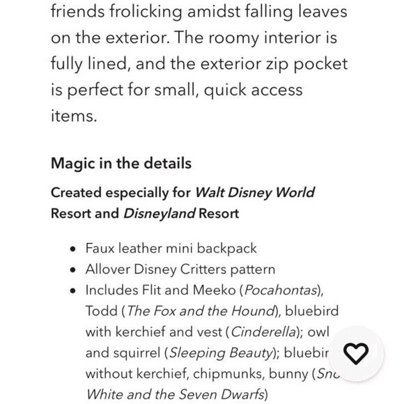 Disney Parks Disney Critters Loungefly Mini Backpack. main image 5